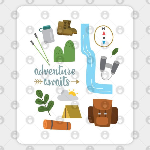Adventure Awaits Magnet by TheMoodyDecor